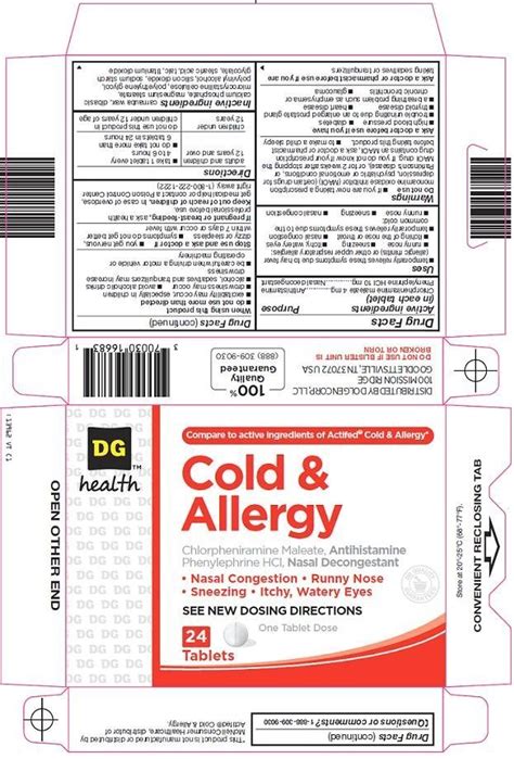 DG Health Cold and Allergy (tablet, film coated) Dolgencorp Inc