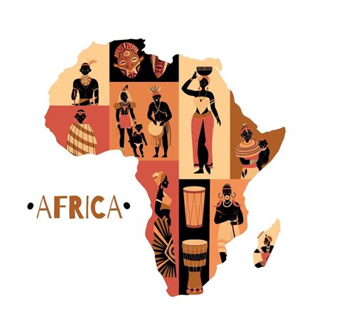 African Culture Continent Composition 3500674 Vector Art at Vecteezy