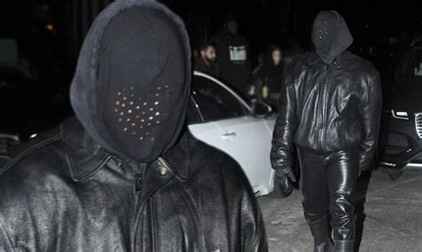 Kanye West goes incognito as he completely covers his face with mask | Daily Mail Online