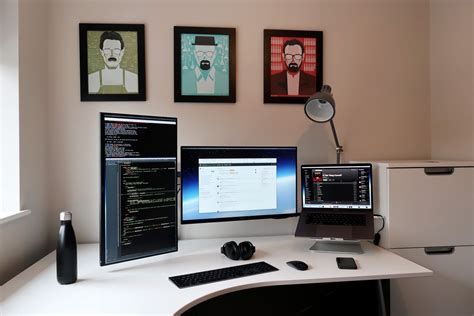 MacBook Pro + Dual Monitor Developer Setup - The Remote Dev Gaming Desk Setup, Computer Setup ...