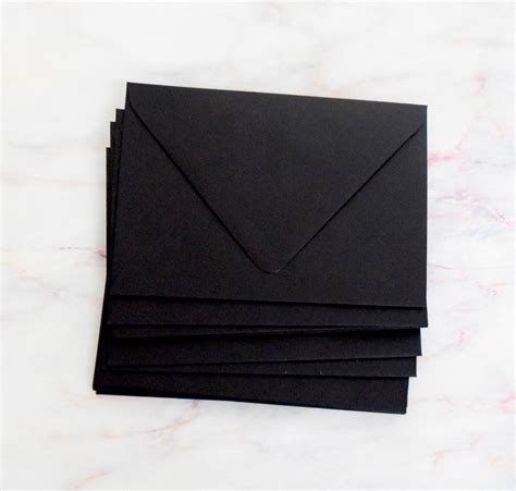 Black A7.5 Envelopes Matte Black Wedding Envelopes Ebony | Etsy