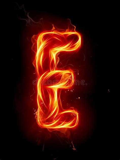 Fire letter E. A series of fiery letters and numbers , #Affiliate, # ...