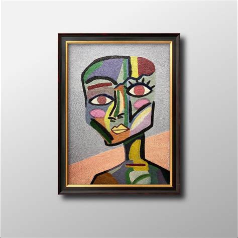 SELF PORTRAIT Acrylic Abstract Painting Artwork, Hobbies & Toys ...