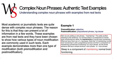 Complex Noun Phrase Examples | Writing Support