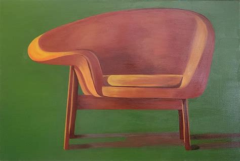 Egg Yolk Chair Painting by Kelly Berwager - Fine Art America