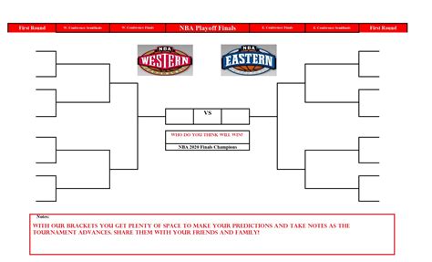 Nba Bracket Printable - Printable Templates