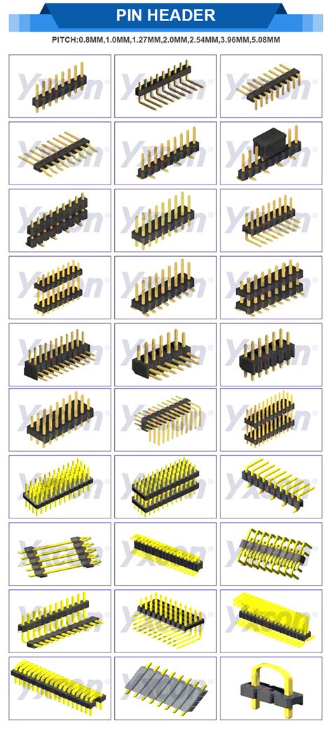 Pitch 2.0mm pin header connector | Yuxi, Pcb circuit board, Header