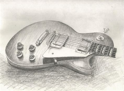 Realistic Electric Guitar Drawing | Guitar Information