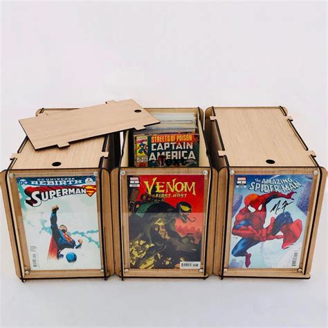 Comic Book Storage Boxes with Comic Frame 3 pack - Perfect for ...