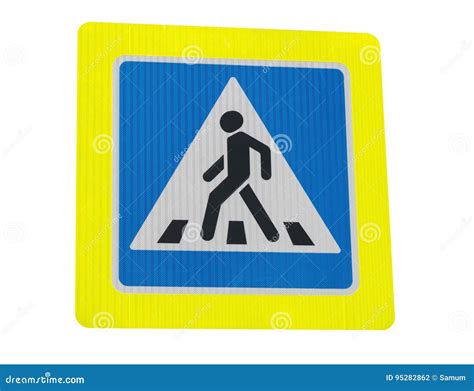 Zebra crossing sign stock photo. Image of attention, traffic - 95282862