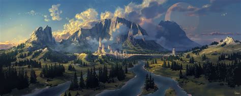 Download Fantasy Landscape HD Wallpaper by Philipp A. Urlich