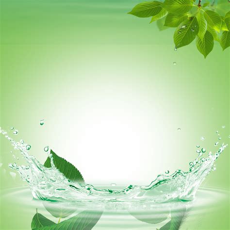 Fresh Water Drops Splash Poster Green Background, Green, Panels, Water ...