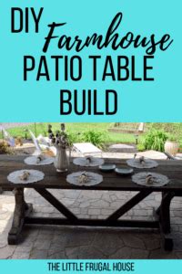 DIY Patio Farmhouse Table Build - The Little Frugal House