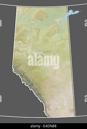 Province of Alberta, Canada, Relief Map Stock Photo - Alamy