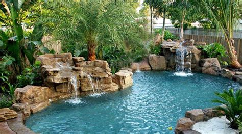 15 Pool Waterfalls Ideas for Your Outdoor Space | Home Design Lover ...