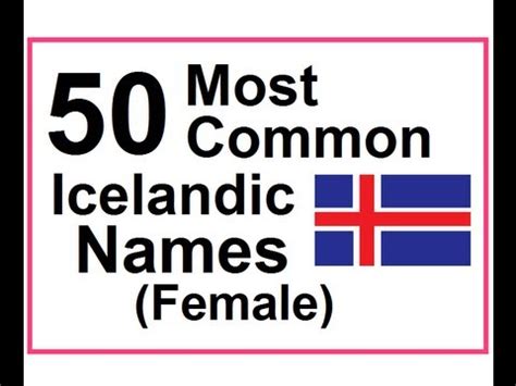 Icelandic Lesson #29: 50 Most Common Icelandic Names (Female) - Pronunciation - YouTube