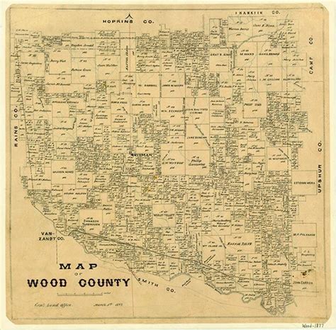 Map of Wood County – Legacy of Texas