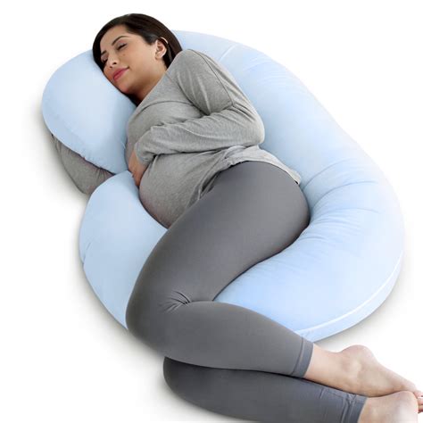 PharMeDoc Pregnancy Pillow with Soft Jersey Cover - C Shaped Body Pillow for Pregnant Women ...