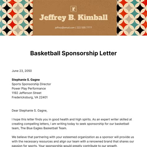 Sle Format Of Solicitation Letter For Basketball Teams - Infoupdate.org