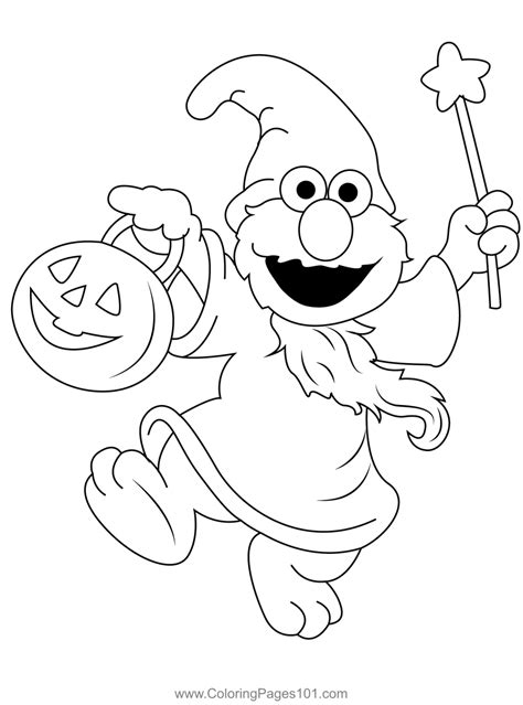 Elmo Loves Halloween Coloring Page for Kids - Free Elmo Printable Coloring Pages Online for Kids ...