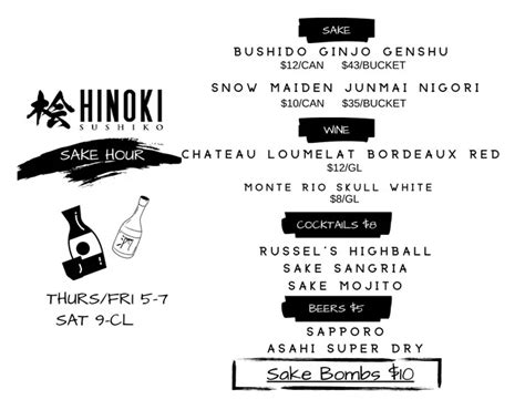 Sushi & Sake Happy Hours Chicago: Hinoki Sushiko & Sushi Hoshi