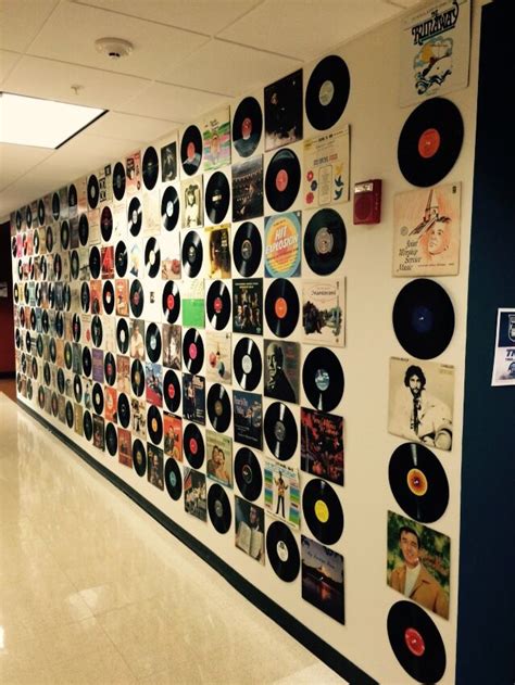 Hall Decorations with vinyl records! Cool for home use too! | Music room decor, Music decor ...