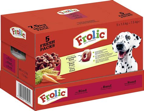 Frolic Complete Dog Food Beef Carrots And Cereals, 5 Pack (5 x 1.5 Kg) : Amazon.co.uk: Pet Supplies