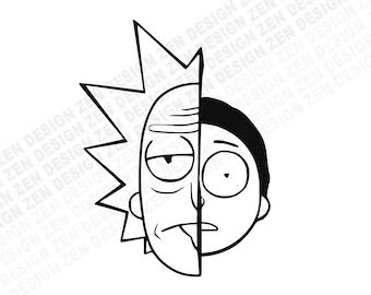 Free 83 Silhouette Rick And Morty Svg SVG PNG EPS DXF File