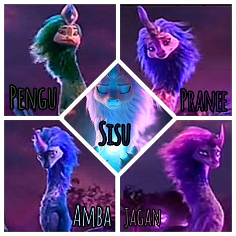 Raya and The Last Dragon - Sisu, Pengu, Amba, Pranee, Jagan dragons | Disney dragon, Dragon ...