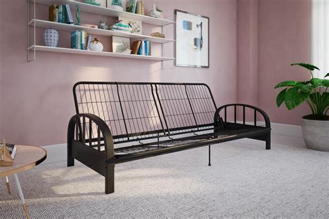 Aiden Metal Futon Frame, Black - Walmart.com - Walmart.com