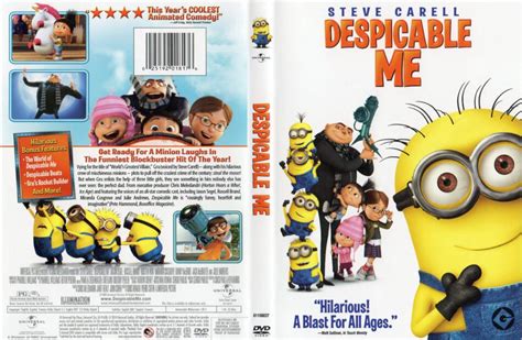 Despicable Me (2010) WS R1 - Cartoon DVD - CD Label, DVD Cover, Front Cover