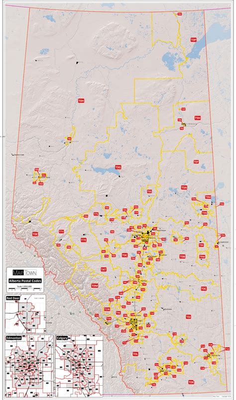 Alberta Provincial Base Map Postal Codes map. This is a simplified Alberta base map that shows ...