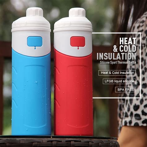 Collapsible insulated water bottle for sports, 500ml vacuum flask|insulated water bottle