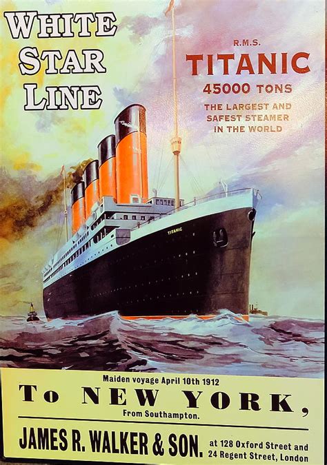 Titanic White Star Line Poster Photograph by Jeff Townsend - Fine Art America