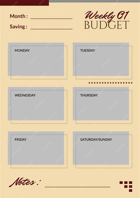 Premium Vector | Budget planner template