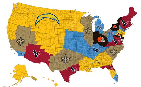 NFL Imperialism Map - Week 10 2018 : nfl