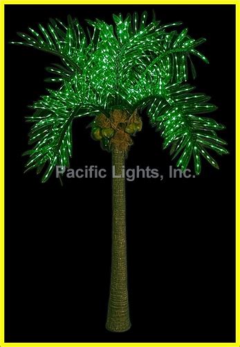 Natural LED Lighted Palm Tree | Pacific Lights Inc. LED Lighted Palm ...