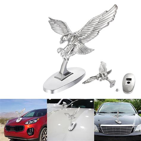 1PC Car Front Hood Eagle Ornament Badge Auto Front Cover 3D Eagle ...