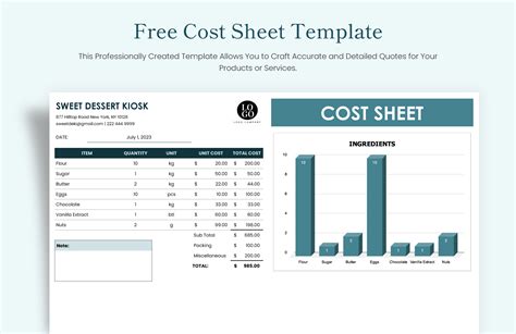 Cost Sheet Template - prntbl.concejomunicipaldechinu.gov.co