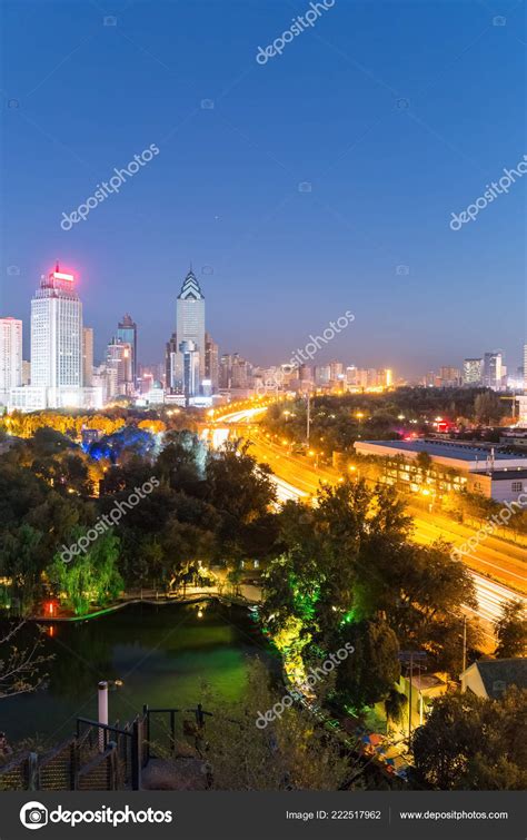 Night View Urumqi Cityscape Xinjiang China — Stock Photo © chungking #222517962