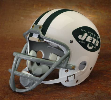 New York Jets style NFL Vintage Football Helmet - JOE NAMATH late 1960 ...