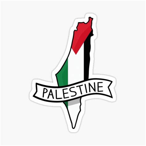 "Palestine Flag Map Sticker" Sticker for Sale by Drawingvild | Redbubble