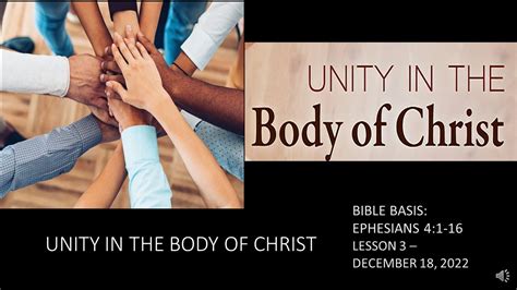 UNITY IN THE BODY OF CHRIST - YouTube