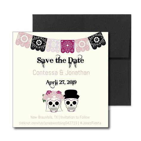 Fiesta themed Save the Date Magnet or Card + Envelopes - Aesthetic Designs