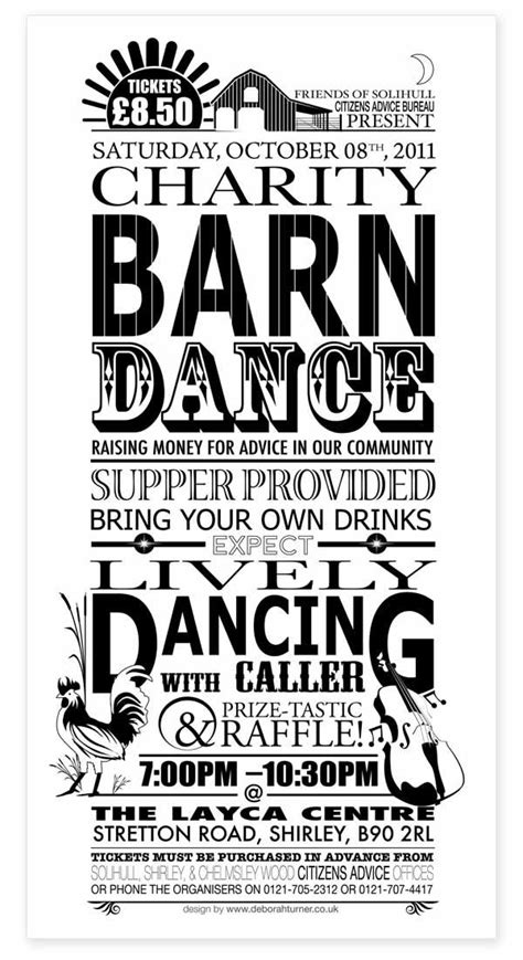 Poster Design | Barn dance, Dance fundraisers, Wedding invitation posters