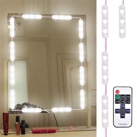 Makeup Mirror Lights Dimmable 60Leds LED Vanity Light Kits Waterproof DIY Module Lights With ...