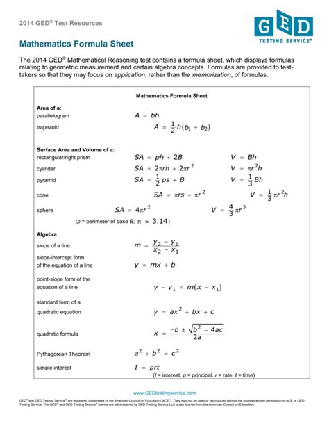 10 Printable Math Formulas Math Formula Sheet Math Formulas Images | Porn Sex Picture