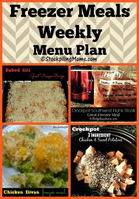 Freezer Meals Weekly Menu Plan - STOCKPILING MOMS™