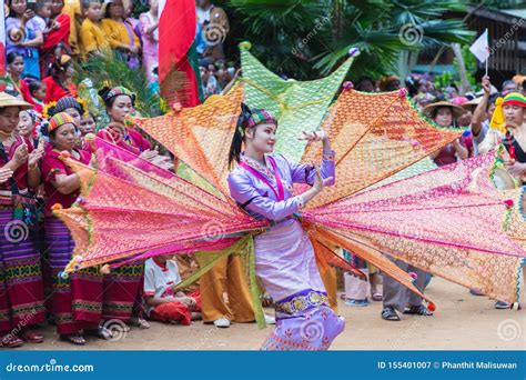 Group of Shan or Tai Yai Ethnic Group Living in Parts of Myanmar and Thailand in Tribal Dress Do ...