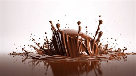 Gorgeous 3d Chocolate Splash Render Background, Chocolate Splash, Liquid Splash, Liquid ...